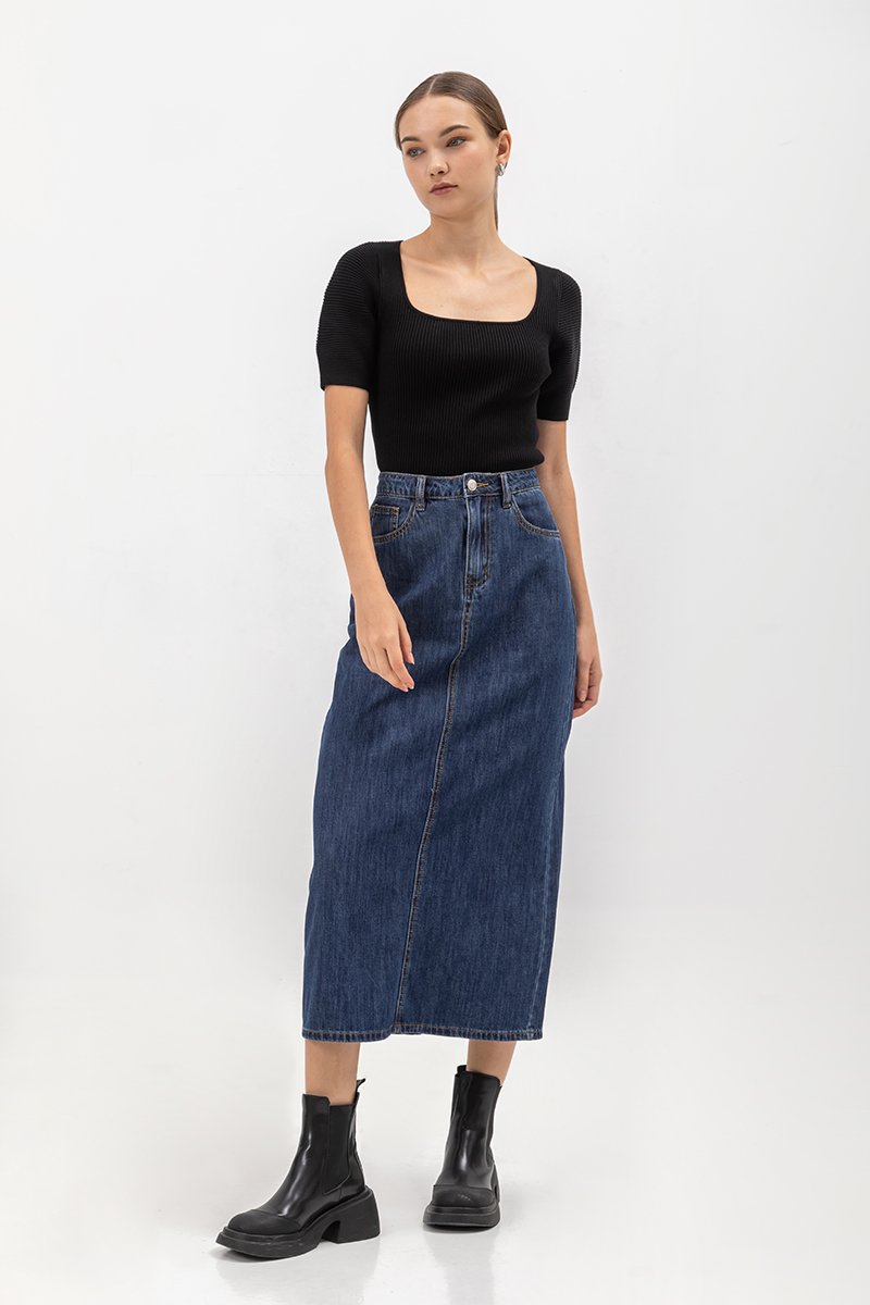 LUCRETIA PUFF SLEEVE KNIT TOP