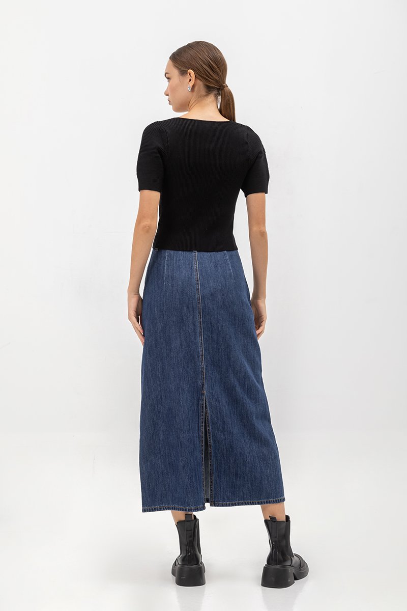 LUCRETIA PUFF SLEEVE KNIT TOP