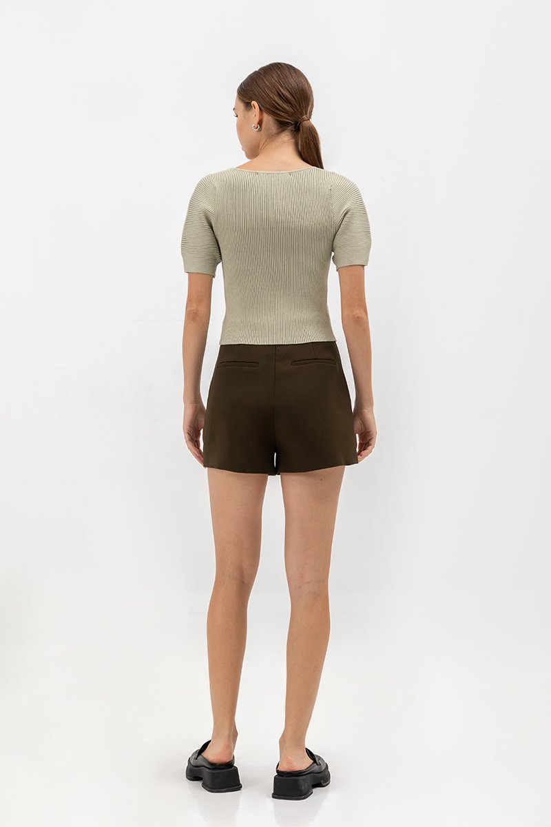 LUCRETIA PUFF SLEEVE KNIT TOP