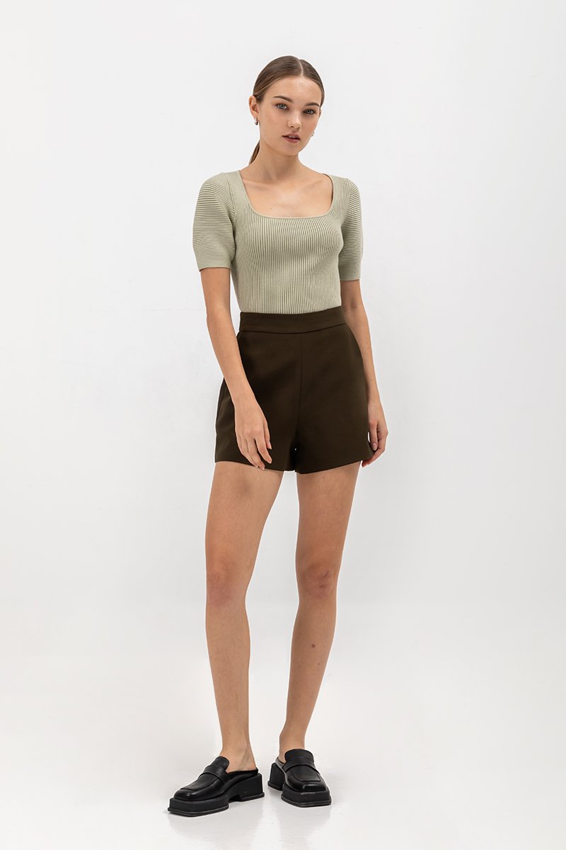 LUCRETIA PUFF SLEEVE KNIT TOP