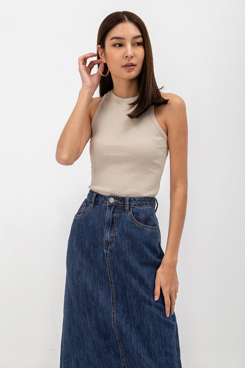 STEPHIE RIBBED TOP