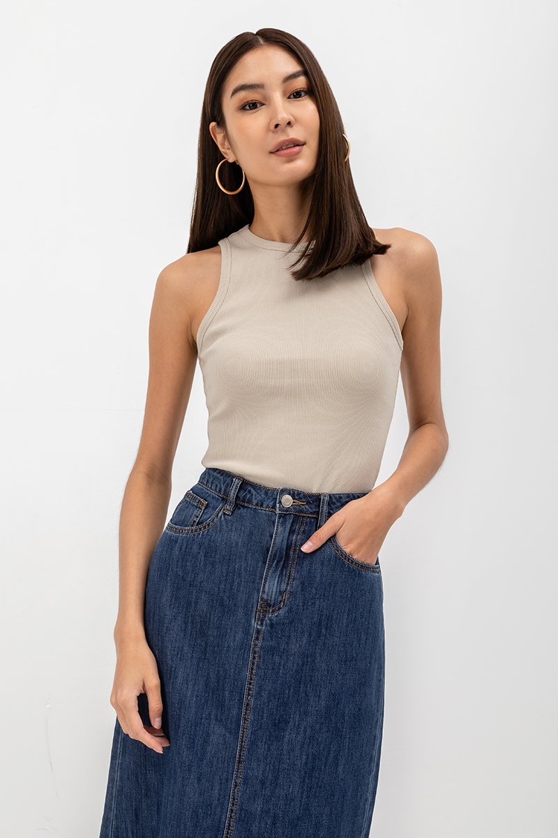 STEPHIE RIBBED TOP