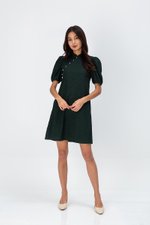 ABEL PUFF SLEEVE JACQUARD CHEONGSAM