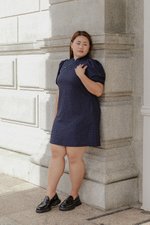 ABEL PUFF SLEEVE JACQUARD CHEONGSAM