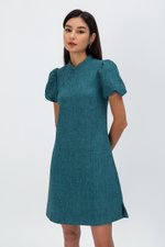 SHEILA PUFF SLEEVE CHEONGSAM DRESS