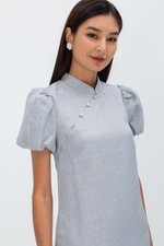SHEILA PUFF SLEEVE CHEONGSAM DRESS