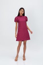 SHEILA PUFF SLEEVE CHEONGSAM DRESS
