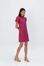 SHEILA PUFF SLEEVE CHEONGSAM DRESS