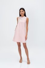 LISSE FLORAL EMBROIDERY TWEED CHEONGSAM DRESS