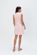 LISSE FLORAL EMBROIDERY TWEED CHEONGSAM DRESS