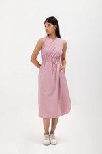 ANGELIKA DRAWSTRING WAIST MIDI DRESS ANGELIKA DRAWSTRING WAIST MIDI DRESS