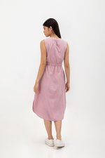 ANGELIKA DRAWSTRING WAIST MIDI DRESS ANGELIKA DRAWSTRING WAIST MIDI DRESS