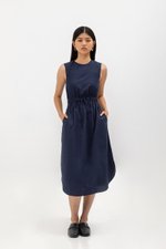 ANGELIKA DRAWSTRING WAIST MIDI DRESS ANGELIKA DRAWSTRING WAIST MIDI DRESS