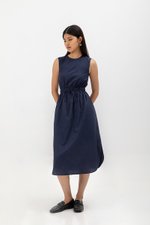 ANGELIKA DRAWSTRING WAIST MIDI DRESS ANGELIKA DRAWSTRING WAIST MIDI DRESS
