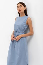 ANGELIKA DRAWSTRING WAIST MIDI DRESS ANGELIKA DRAWSTRING WAIST MIDI DRESS