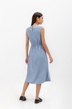 ANGELIKA DRAWSTRING WAIST MIDI DRESS ANGELIKA DRAWSTRING WAIST MIDI DRESS