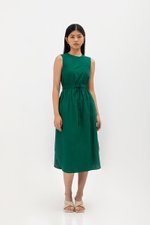 ANGELIKA DRAWSTRING WAIST MIDI DRESS ANGELIKA DRAWSTRING WAIST MIDI DRESS