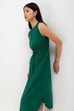 ANGELIKA DRAWSTRING WAIST MIDI DRESS ANGELIKA DRAWSTRING WAIST MIDI DRESS