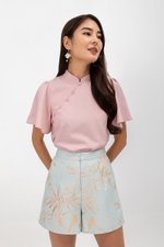 KENDALL FLUTTER SLEEVE CHEONGSAM TOP KENDALL FLUTTER SLEEVE CHEONGSAM TOP