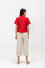 KENDALL FLUTTER SLEEVE CHEONGSAM TOP KENDALL FLUTTER SLEEVE CHEONGSAM TOP