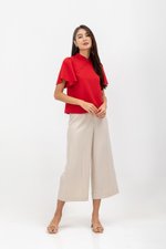 KENDALL FLUTTER SLEEVE CHEONGSAM TOP KENDALL FLUTTER SLEEVE CHEONGSAM TOP