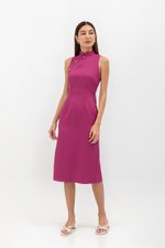 NIKA TWEED MIDI CHEONGSAM W PEARL BUTTONS