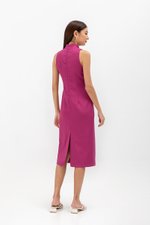 NIKA TWEED MIDI CHEONGSAM W PEARL BUTTONS