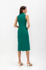 NIKA TWEED MIDI CHEONGSAM W PEARL BUTTONS