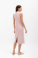 NIKA TWEED MIDI CHEONGSAM W PEARL BUTTONS