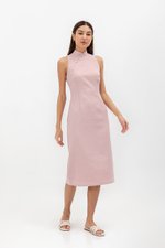 NIKA TWEED MIDI CHEONGSAM W PEARL BUTTONS