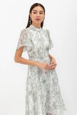 THALIA FLORAL FLUTTER SLEEVE CHEONGSAM THALIA FLORAL FLUTTER SLEEVE CHEONGSAM