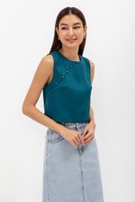 MARISOL ROUND NECK CHEONGSAM TOP