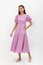 FLORIAN SIDE TIE COTTON MAXI DRESS