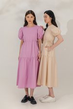 FLORIAN SIDE TIE COTTON MAXI DRESS