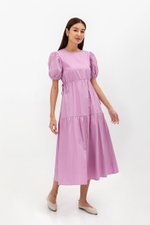 FLORIAN SIDE TIE COTTON MAXI DRESS