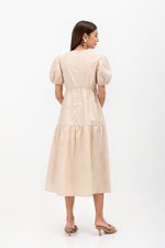 FLORIAN SIDE TIE COTTON MAXI DRESS