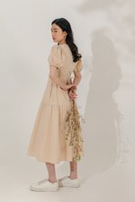 FLORIAN SIDE TIE COTTON MAXI DRESS