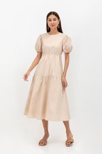 FLORIAN SIDE TIE COTTON MAXI DRESS