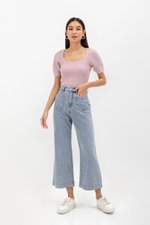 ALVIS PATCH POCKET FLARE HEM JEANS