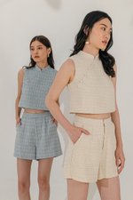 LEENA TWEED CHEONGSAM TOP