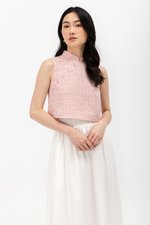 LEENA TWEED CHEONGSAM TOP