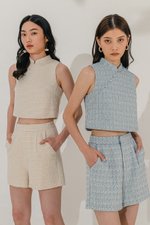 LEENA TWEED CHEONGSAM TOP