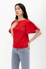 DELGADO FLUTTER SLEEVE TOP