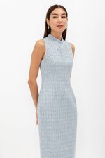LINORA TWEED SHEATH MIDI CHEONGSAM