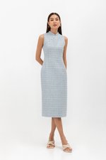 LINORA TWEED SHEATH MIDI CHEONGSAM