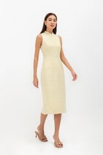 LINORA TWEED SHEATH MIDI CHEONGSAM