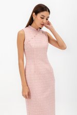 LINORA TWEED SHEATH MIDI CHEONGSAM