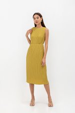 SVANA PLEATED MIDI DRESS
