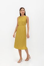 SVANA PLEATED MIDI DRESS