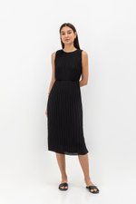 SVANA PLEATED MIDI DRESS